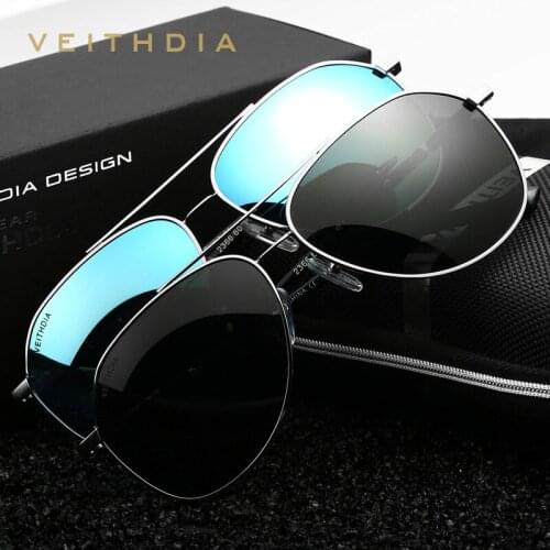 VEITHDIA Brand Fashion Sunglasses Polarized Men 6 Color Coating Mirror Sun Glasses oculos Male Eyewear Accessories gafas 2366