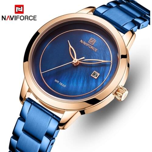 Women Watches NAVIFORCE Top Brand Luxury Watch Quartz Waterproof Womens Wristwatch Ladies Girls Fashion Clock relogios feminino
