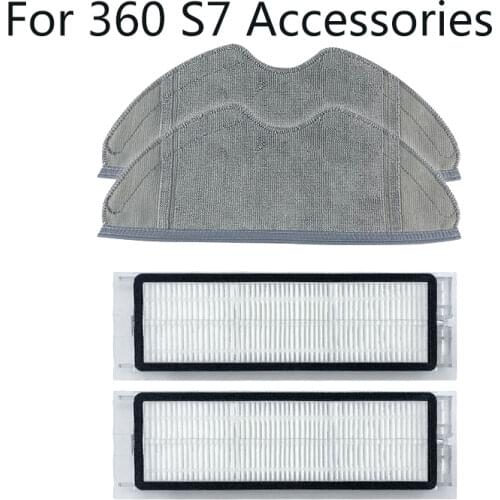 For 360 S7 Smart Home Appliance Hepa Filter Mop Rag Kit Accessories Parts Sweeping Robot Vacuum Cleaner