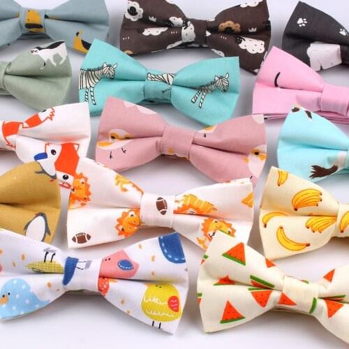 Cotton Men Animal Bowtie Casual Shirts Bow tie For Men Women Bowknot Adult Print Cartoon Bow Ties Cravats Wedding Bowties