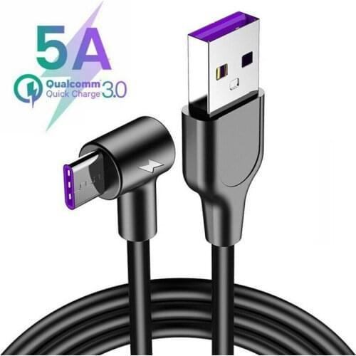 1/2/3m USB Type C Cable For Xiaomi Samsung S21 S20 USB C Cable 5A Fast Charging Type C Phone Charger Data Wire Cord USB C Cable