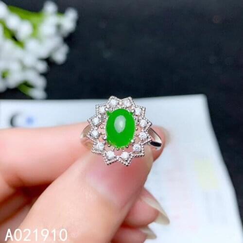 KJJEAXCMY boutique jewelry 925 sterling silver inlaid natural jasper gemstone female ring support test popular