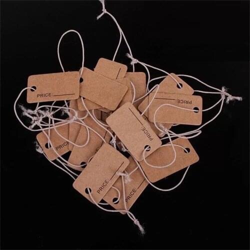 Kraft Paper Handmade Blank Label with Jute Twine Gift Tags for Price Garment Tags Diy Crafts Stationery Tags