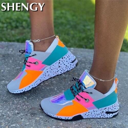 Womens Shoes Sneakers Mixed Color Sequins Casual Increase Sports Shoes Comfortable Breathable Outdoor Ladies Shoes For Females