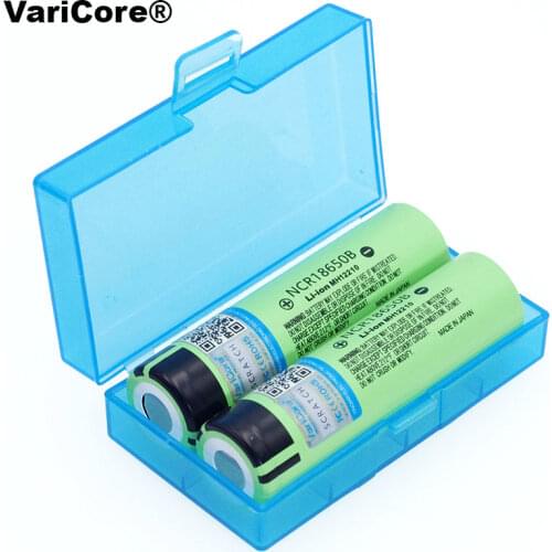 VariCore New Original 18650 NCR18650B Rechargeable Li-ion battery 3.7V 3400mAh For Flashlight batteries + Storage box