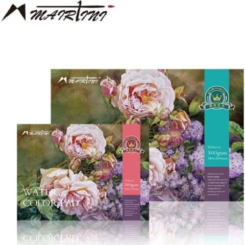 MAIRTINI 300 grams of cotton watercolor paper sketching water color de papel mixed four-sided sealant 16K 8k painting sketchbook