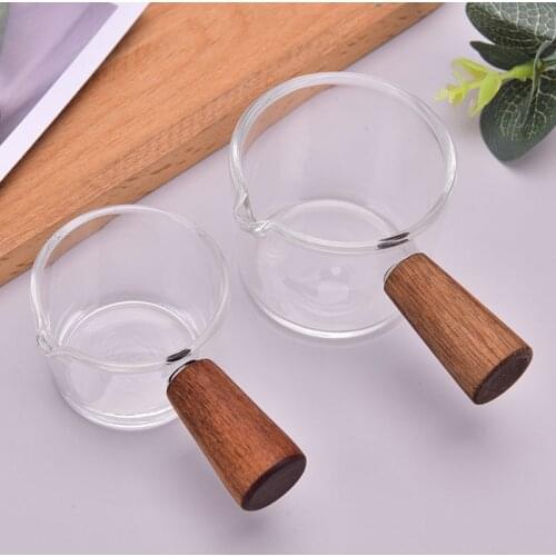 Multi-functional Taste Dish Coffee Mini Milk Cup Dish With Handle Glass Sauce