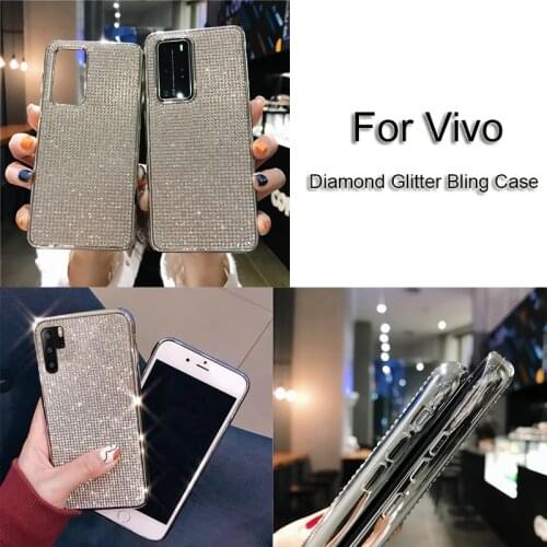 Fashion Soft Rhinestones Diamond Glitter Bling Phone Case For Vivo Y73S Y30 X50 X27 V15 S1 Pro Y70S Y3 X23 Y17 X21 Silicone Case