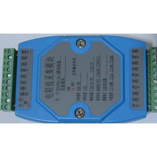 6 way resistance signal acquisition module potentiometer resistance signal Displacement signal transmitter isolation 485