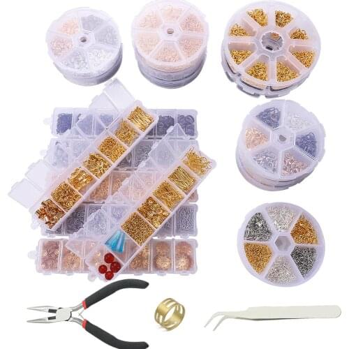 1Set Alloy Accessories Kit Jewelry Making Tools Jump Rings Lobster Clasps Jewelry Plier For Diy Jewelry Making Findings Supplies
