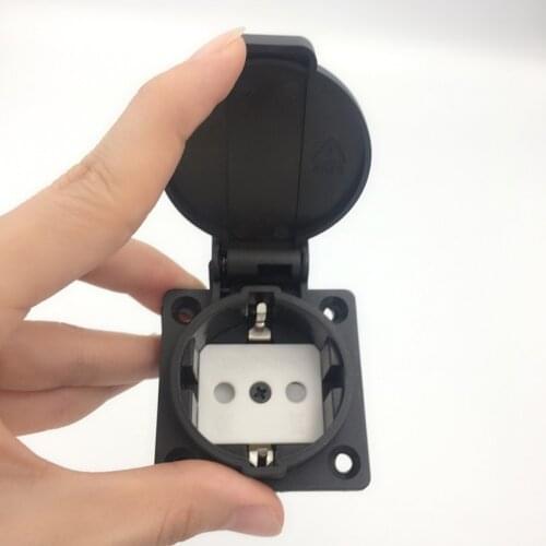 Germany Waterproof Industrial Socket AC Power Socket German Industrial Plug Electrical Socket with Waterproof Cover