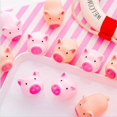 New Arrival 5 Piece/Set Cartoon Pig Animal Chew Sound Play Pig Toy Squeaker Squeaky Funny Toy Tricky Toys Reduced Pressure Toy