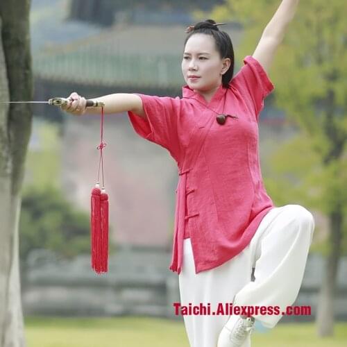Wudang Tai chi clothing summer uniforms linen Tai Chi uniforms Kung Fu performance clothing Wushu Clothing martial art