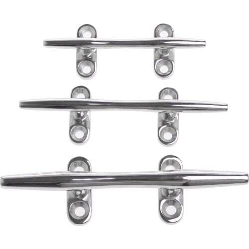 Base Boat Dock Deck Rope Cleat Marine Bollard Yacht Stainless Steel 4"/5"/6"