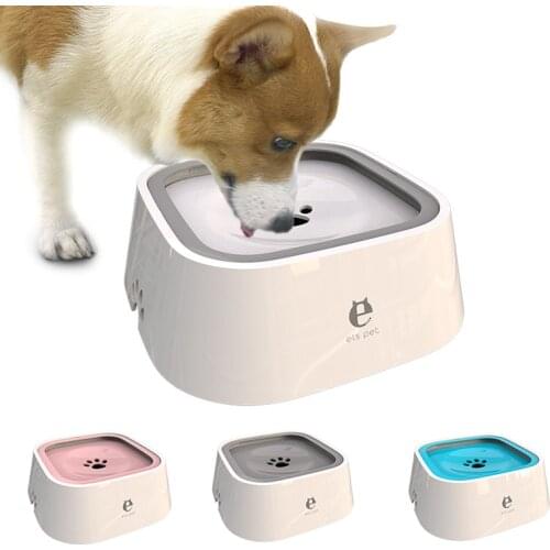 Pet Dog Cat Bowl and Drinkers Machine Carried Slow Water Feeder Dispenser Anti-Overflow Pet Fountain Filter A Water for Cat