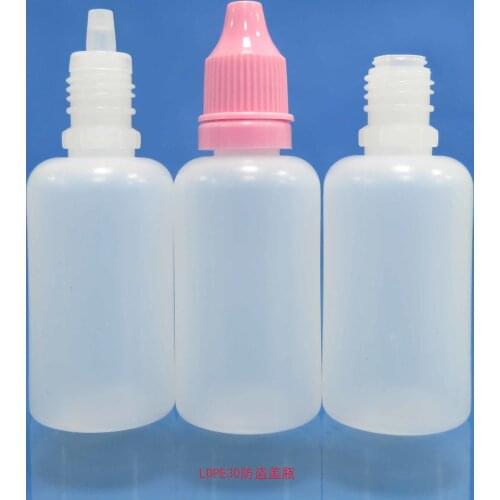 Lot 1700pcs 30ml LDPE drop bottle with tamper evident cap