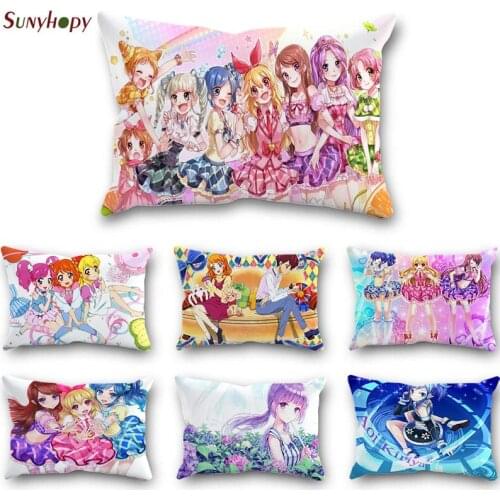 Popular Style Aikatsu! Custom Digital Printed Cushion Cover Polyester Throw for Sofa Car Home Pillowcases 0804ZLL
