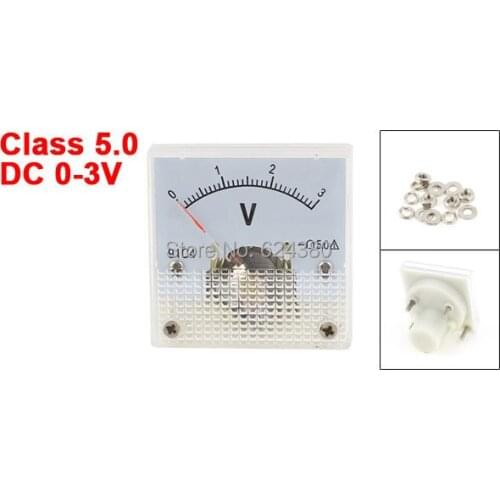DC 0-3V 5V 10V 15V 20V 30V 50V 100V 150V 250V Analog Panel Volt Voltage Meter Voltmeter Gauge 91C4 Discount