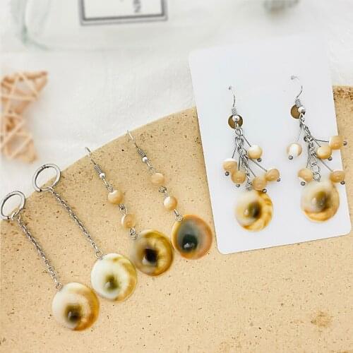 Boho Style Natural Shell Earrings for Women Fashion Jewelry 2021 Earrings Trendy Dangle Drop Tassel Earrings Party Gifts