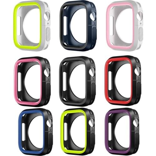 Silicone Bumper For Apple Watch case 6 5 44mm 40mm iWatch case 42mm/38mm soft Protector cover Apple watch 4 3 2 1 Accessories 44