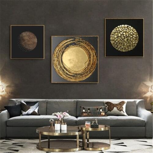 Nordic Canvas Art Painting Abstract Gold Luxury PostersHome Decor Wall Art Retro Print Living Room Vintage Minimalist Picture