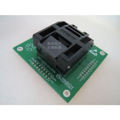 Clamshell IC51-0644-807 LQFP64 QFP64 spacing 0.5mm YAMAICHI IC Burning seat Adapter testing seat Test Socket test bench in stock