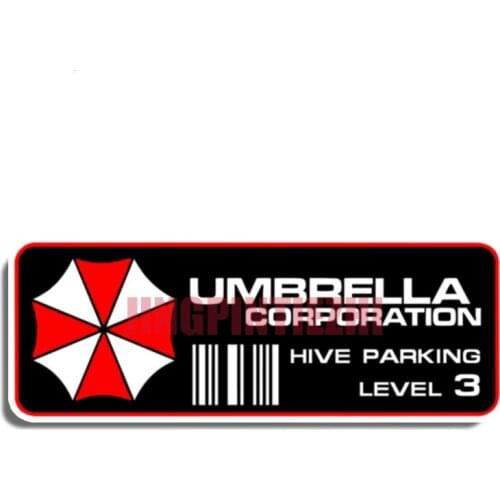 Car Stickers Vinyl Motorcycle Decal Car Window Body Decorative Umbrella Corporation Hive Parking Level 3 Resident