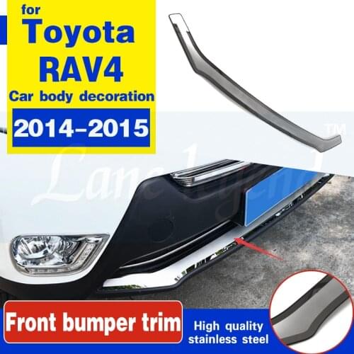 High quality stainless steel Car styling For Toyota RAV4 2014 2015 Front Grille Around Trim Racing Grills Trim