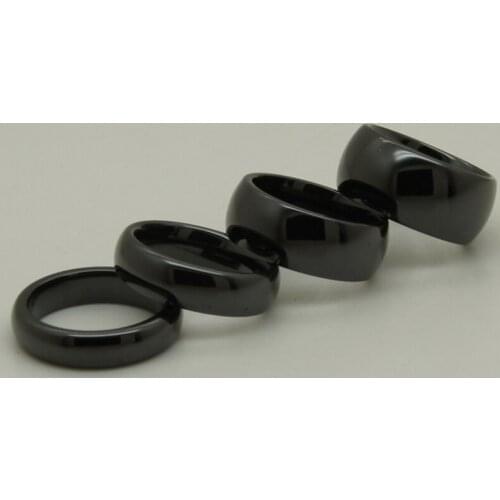 8mm width classic dome black hi-tech scratch proof ceramic ring 1pc