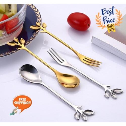 1PCS Coffee Spoon Cutlery Set Stainless Steel Creative Ice Cream Spoon Scoop Creative Spoon tea-spoon Fashion Tableware