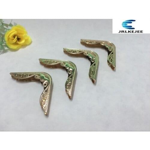 10 PCS/lot) lace metal tape sealing side Angle of clasp hardware DIY leather handbags accessories women fashion bags metal bead