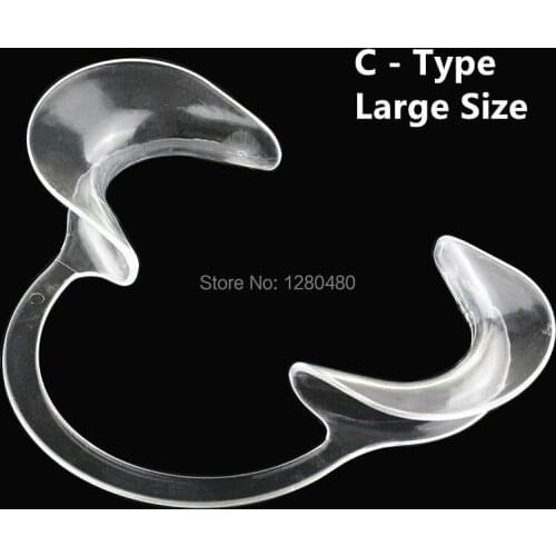 10 Pcs Dental Equipment Transparent C Type Tooth Intraoral Lip Cheek Retractor Mouth Opener Large Size Teeth Whitening Dentist