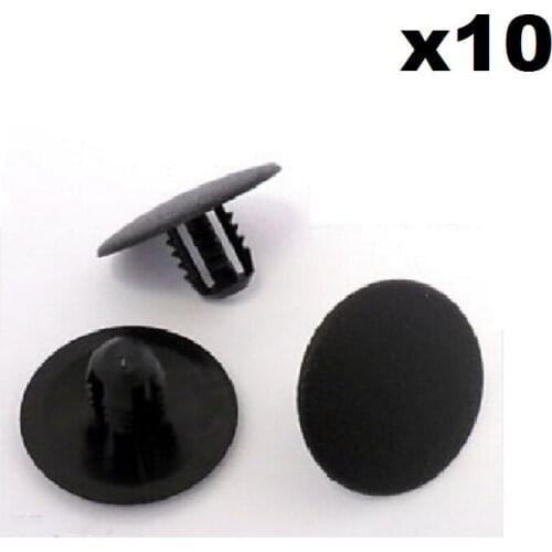10x For Ford Plastic Trim Clips- Bonnet Insulation Pad Retainer Fastener Clips