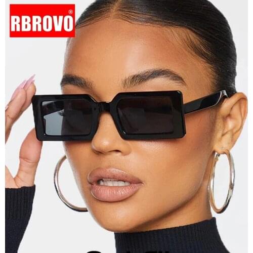 RBROVO 2021 Rectangle Sunglasses Women Luxury Brand Eyewear for Women/Men Vintage Square Eyeglasses Women Luxury Oculos De Sol