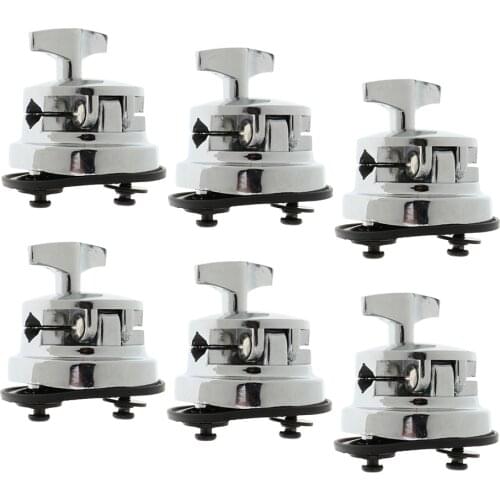 6 Pieces Drum Holder Base Plate Drum Rack Clamp Drum Tom Mount Bracket