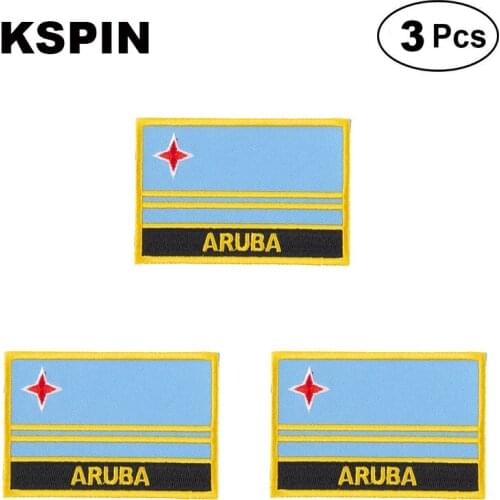 ARUBA Rectangular Shape Flag patches embroidered flag patches national flag patches for clothing DIY Decoration