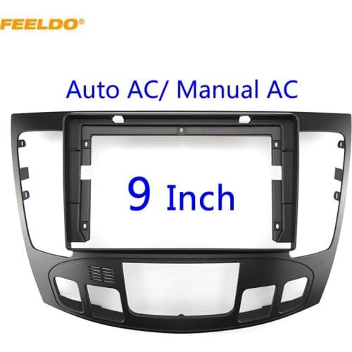 FEELDO Car Audio 9" Big Screen Fascia Frame Adapter For Hyundai Sonata NFC 2Din DVD Player Dash Fitting Panel Frame Kit #HQ6538