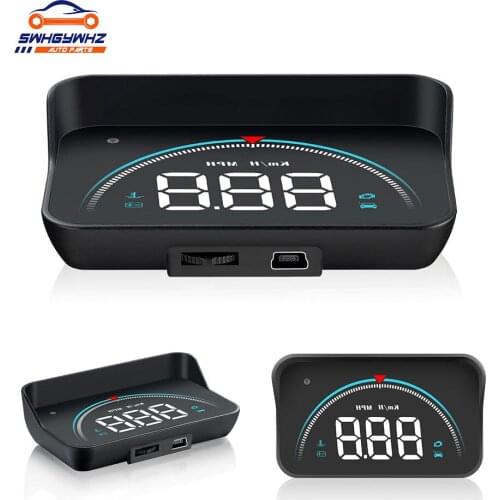 M8 Car HUD Head Up Display OBD2 II EUOBD Overspeed Warning System Projector Windshield Auto Electronic Voltage Alarm