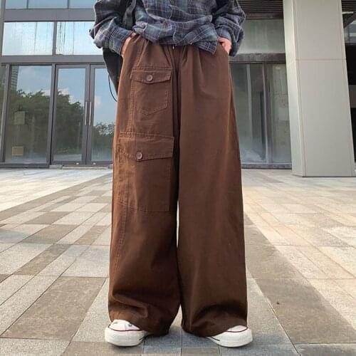 Cotton Cargo Pants Men Fashion Retro Multi-pocket Casual Pants Men Streetwear Loose Hip-hop Straight Pants Mens Trousers M-3XL