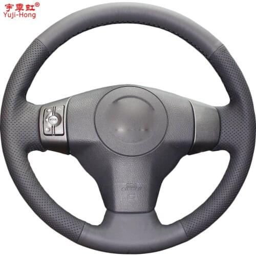 Yuji-Hong Artificial Leather Car Steering Covers Case for Toyota Yaris Vios 2008-2013 RAV4 2009-2010 Cover