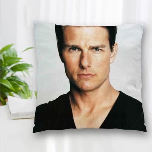 Cushion Tom Cruise Actor Pattern Cover Throw Pillow Case Cushion For Sofa/Home/Car Decor Zipper Custom PillowCase