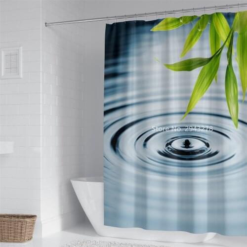 Wonderland Series Design Waterproof and Mildewproof with Hook Can Be Washed Green Shower Curtain Home Bathroom Decoration