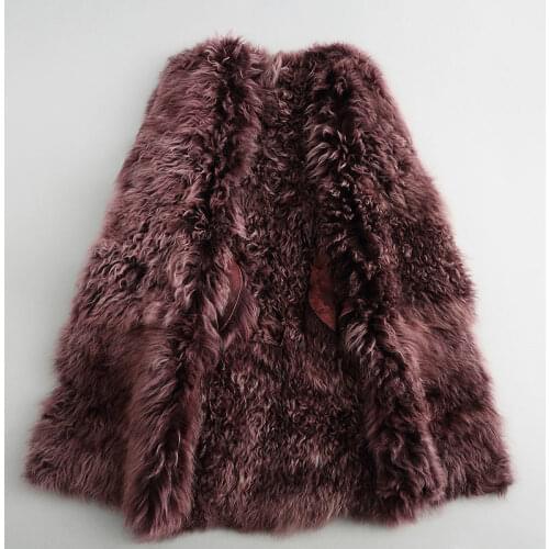 Double Faced Fur Coat Female Luxury Lamb Fur Coats Winter Jacket Women Real Leather Jacket Warm Outwear Manteau Femme MY