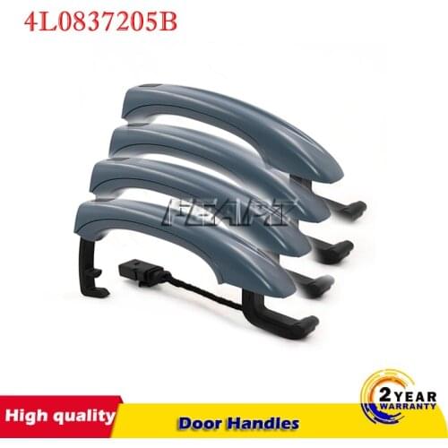 4pcs CHROME Car Door Handle Exterior Door Handle Primed for - Q7 2010 2011 2012 2013 2014 2015 4L0837207A