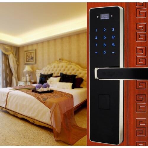 Digital touchscreen code door lock entrance anti theft door lock Smart locks Password + Key+card OS008C