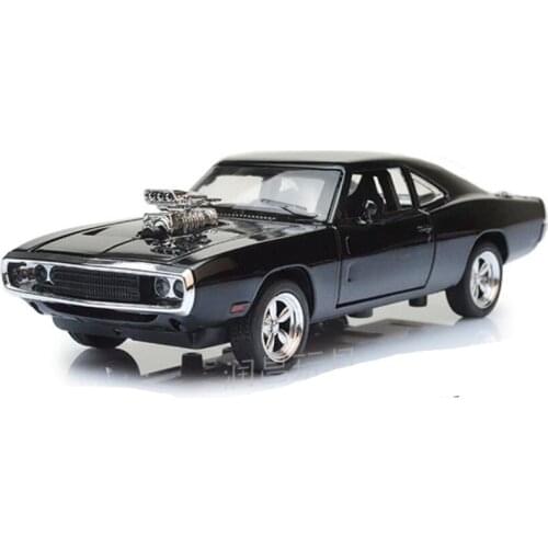 1/32 Scale Car model Dodge Charger Model Furious car Alloy With Pull Back Four Door Open Diecast toys for Boy Kids gif