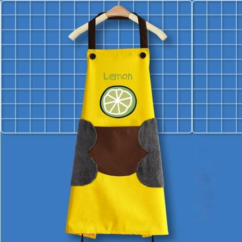 Aprons that can wipe your hands Fashionable waterproof and oil-proof cute kitchen aprons