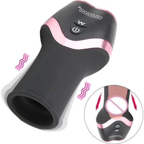 IKOKY Automatic Masturbation Cup Male Penis Enlarger Pump Sex Toys for Man Penis Delay Trainer Vibrator Glans Stimulate Massager
