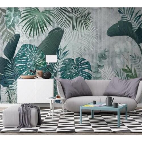 Custom 3D wall wallpaper Tropical plant leaves wallpaper for bedroom living room wall paper mural 3d TV backdrop 2020