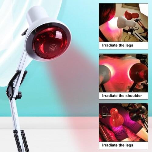Desktop Electric Infrared Light Heating Therapy Lamp 100W Adjustable Tattoo Health Care Body Muscle Pain Relief Treatment Device